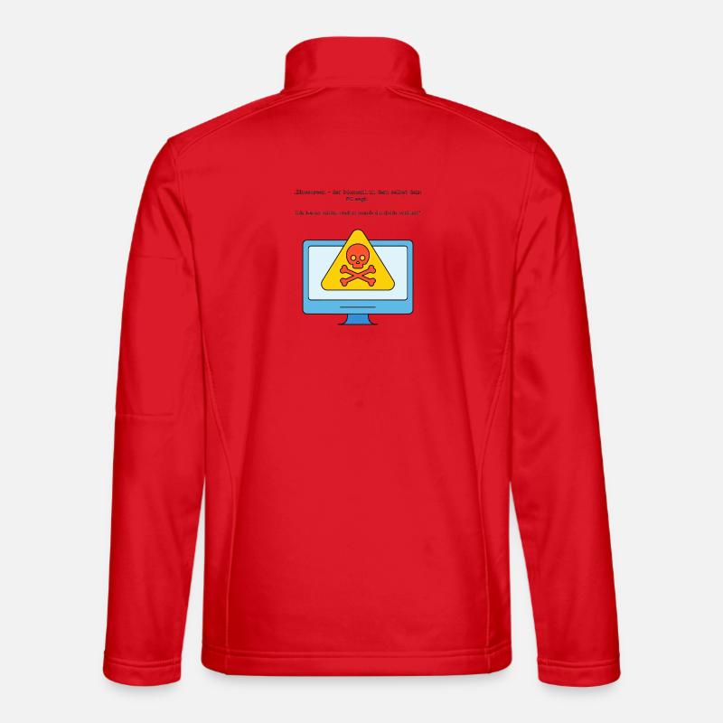 Blue Screen Humor Skull Warning Unisex Softshell Jacket