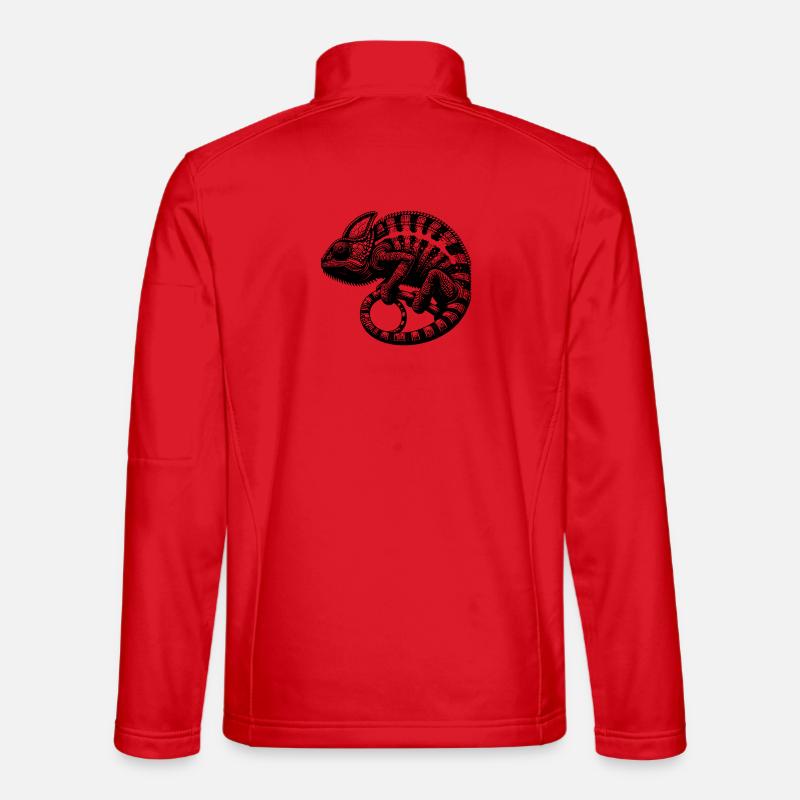 Süsses Chamäleon im Tarnmodus - Unisex Softshelljacke - Rot