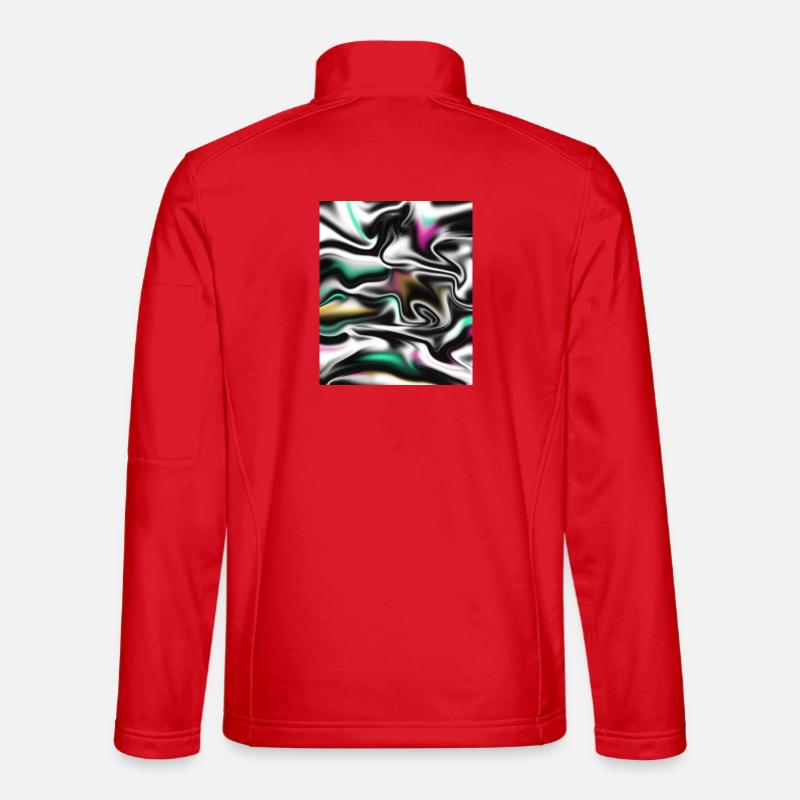 Holographic Flow - mystisch abstrakt - Unisex Softshelljacke - Rot