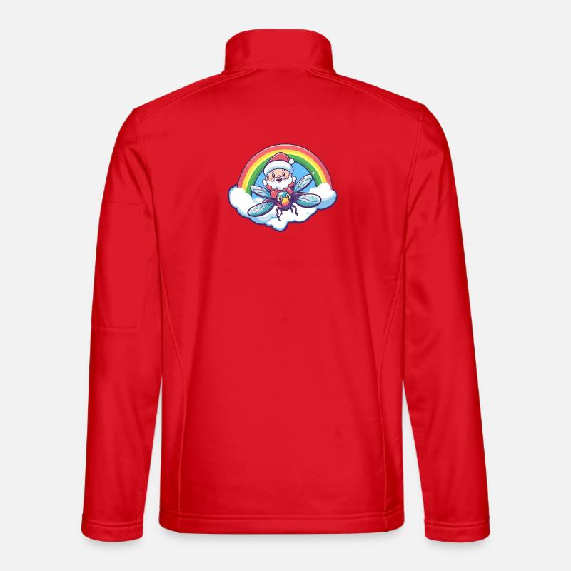 Noël du Père Noël Libellule Veste en tissu softshell Unisexe