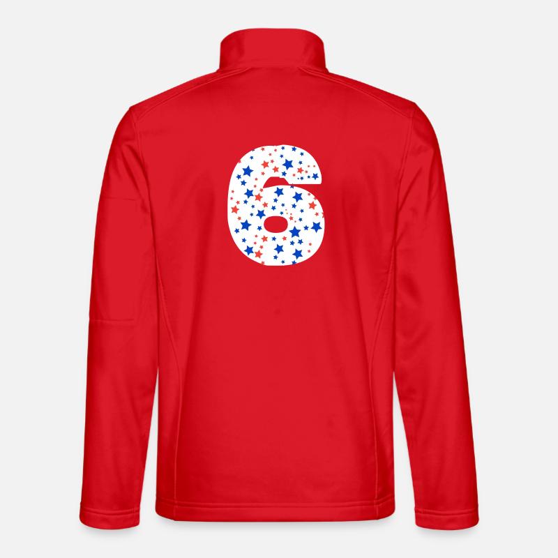 Number 6 - Unisex Softshell Jacket - red