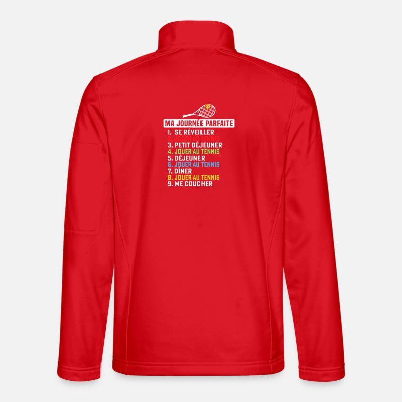 My Perfect Day Playing Tennis - Unisex Softshell Jacket - red
