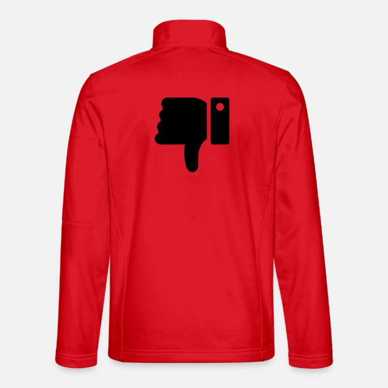 Dislike Hand, Hater Symbol, Thumbs Down - Unisex Softshell Jacket - red