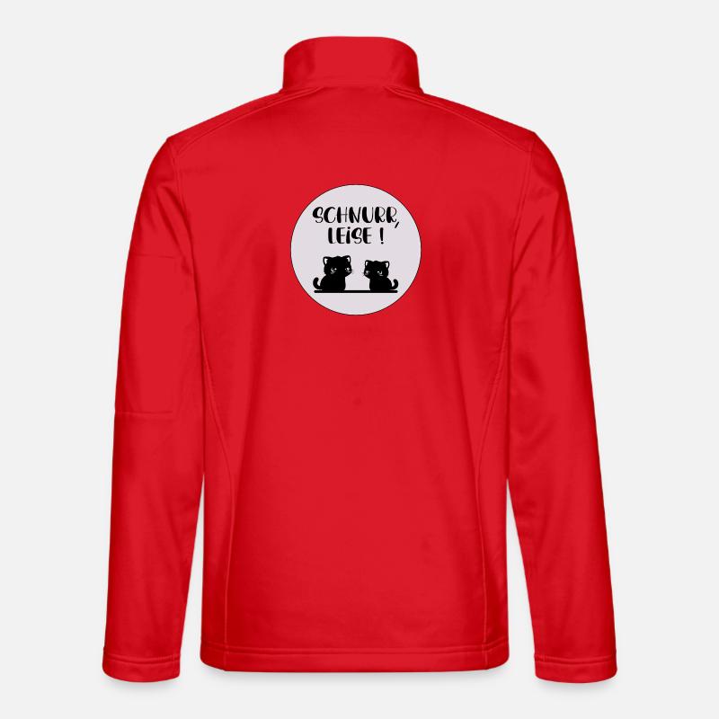 Katzen Leise Schnurren - Unisex Softshelljacke - Rot