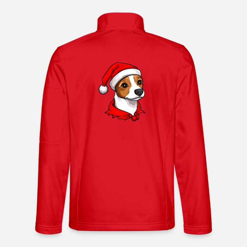 Jack Russell Terrier Christmas - Unisex Softshell Jacket - red