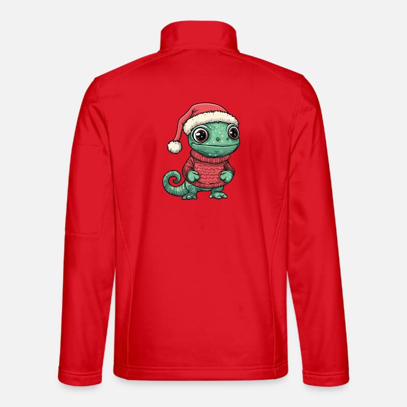 Chameleon Weihnachten Xmas - Unisex Softshelljacke - Rot