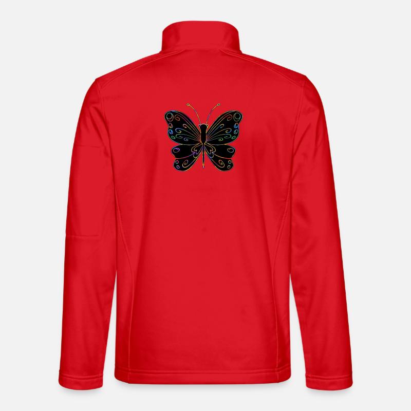 butterfly - Unisex Softshell Jacket - red