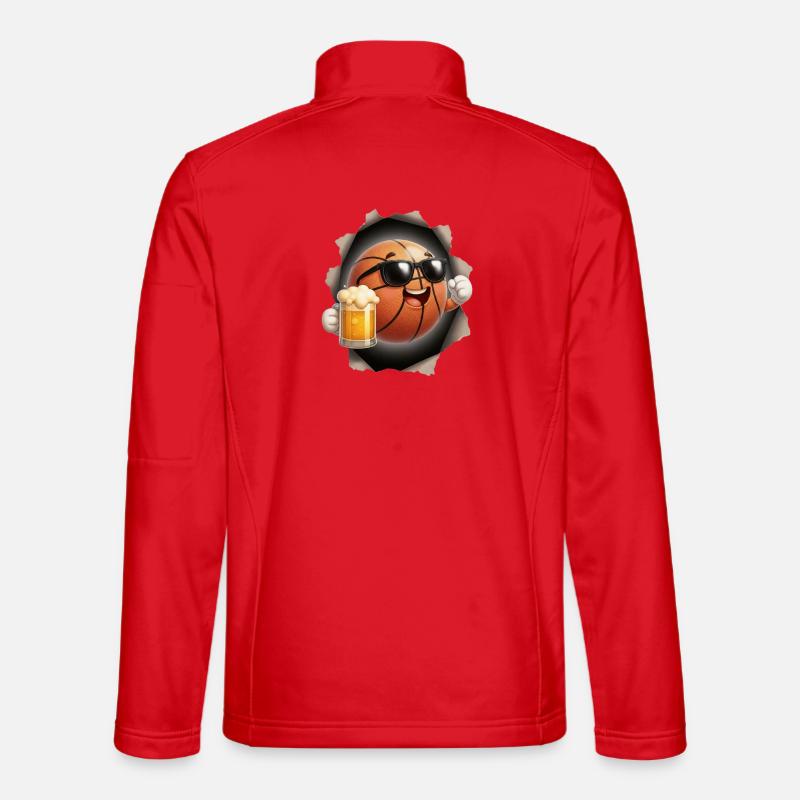 Basketball Bier - Unisex Softshelljacke - Rot