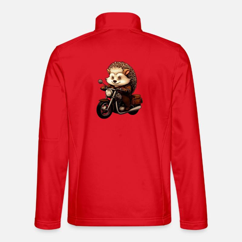 Motorrad Igel - Unisex Softshelljacke - Rot