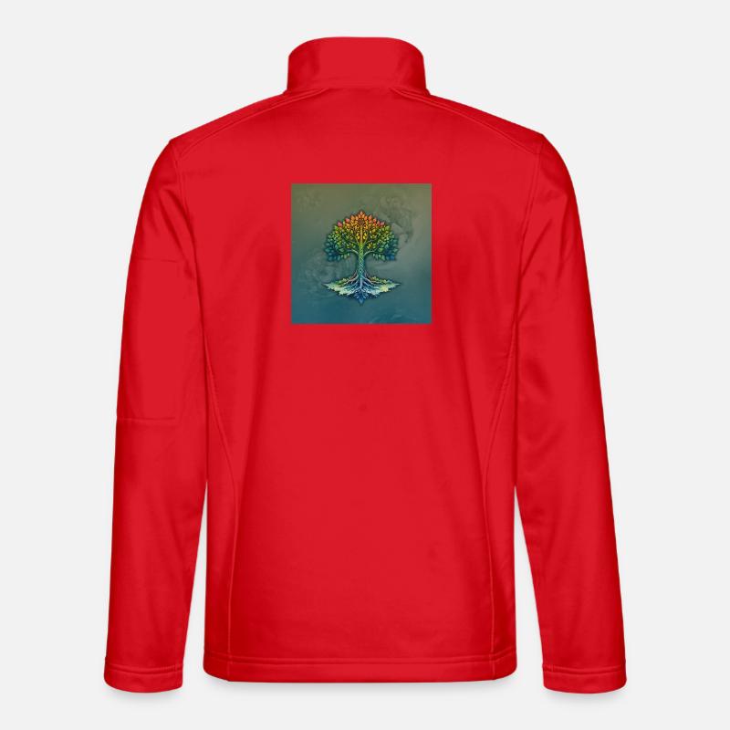 Braided Rainbow Tree Unisex Softshell Jacket