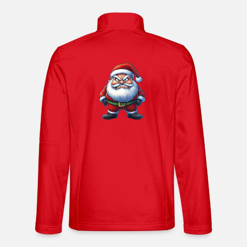 angry Santa Claus :) - Unisex Softshelljacke - Rot