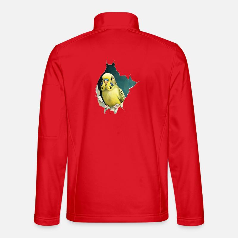 Wellensittich - Unisex Softshelljacke - Rot