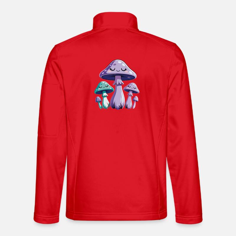 Lila Träumende Pilze - Unisex Softshelljacke - Rot