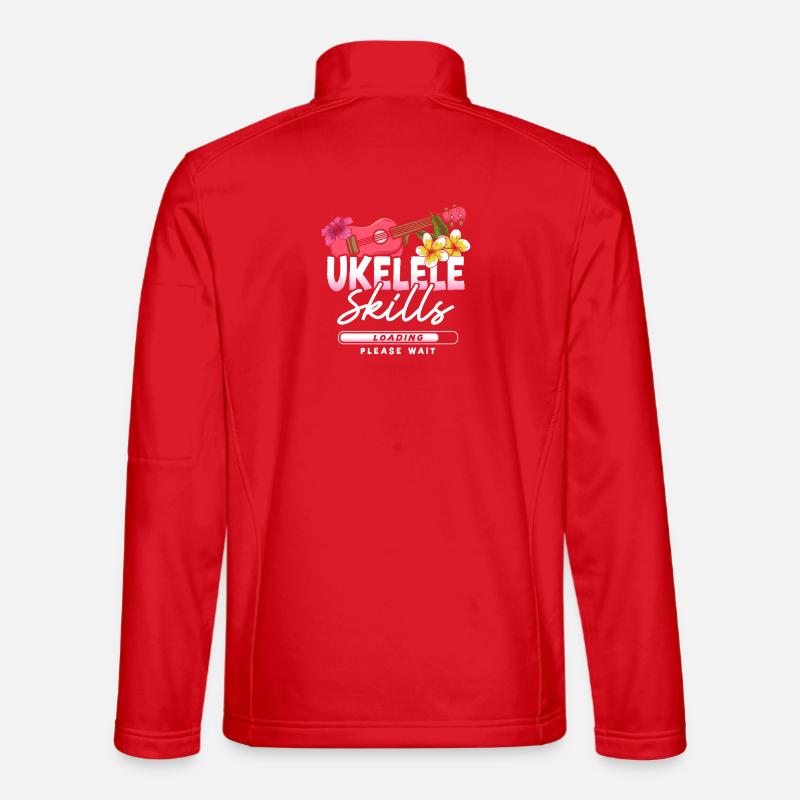 Hawaiian Ukulele Uke Ukulele - Unisex Softshell Jacket - red