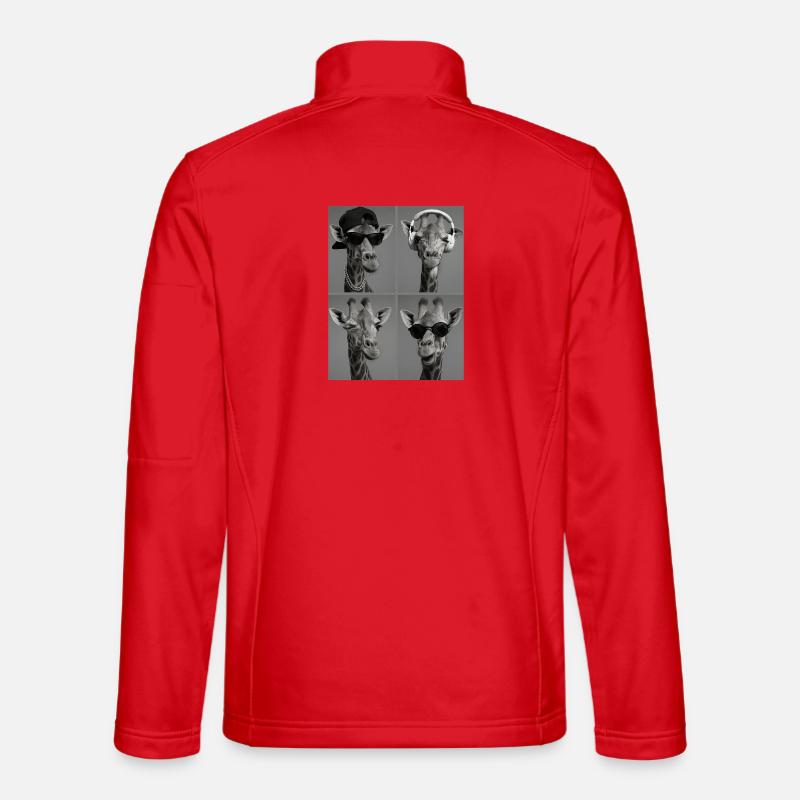 Giraffe - Unisex Softshelljacke - Rot