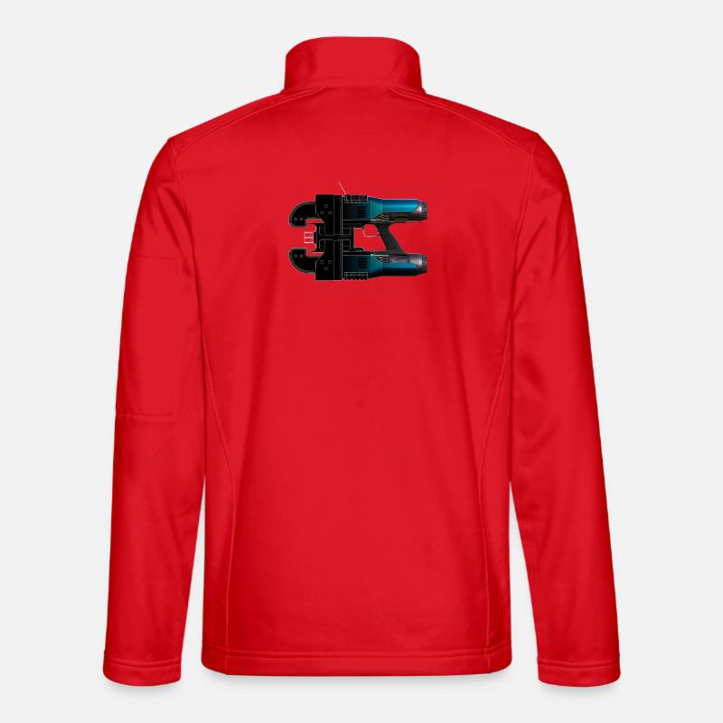 Space Drop Lasercutter - Unisex Softshelljacke - Rot
