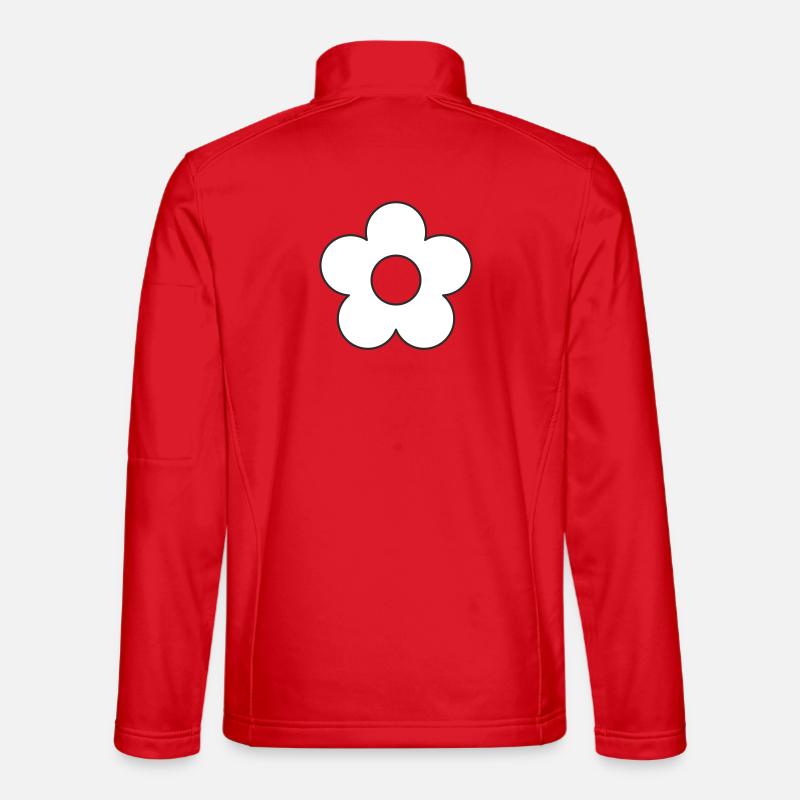 Blume minimalistisch - Unisex Softshelljacke - Rot
