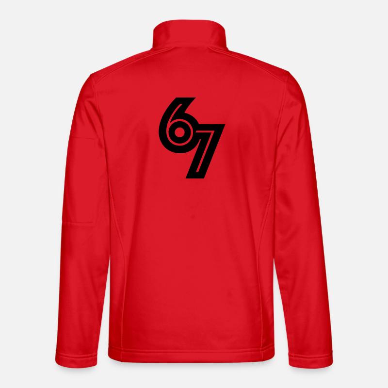 67 black - Unisex Softshell Jacket - red