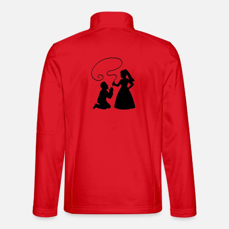 Brautpaar Ehepaar Peitsche - Unisex Softshelljacke - Rot