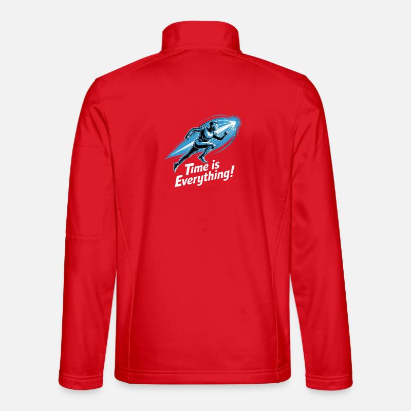 Time is Everything Runner - Unisex Softshell Jacket - red