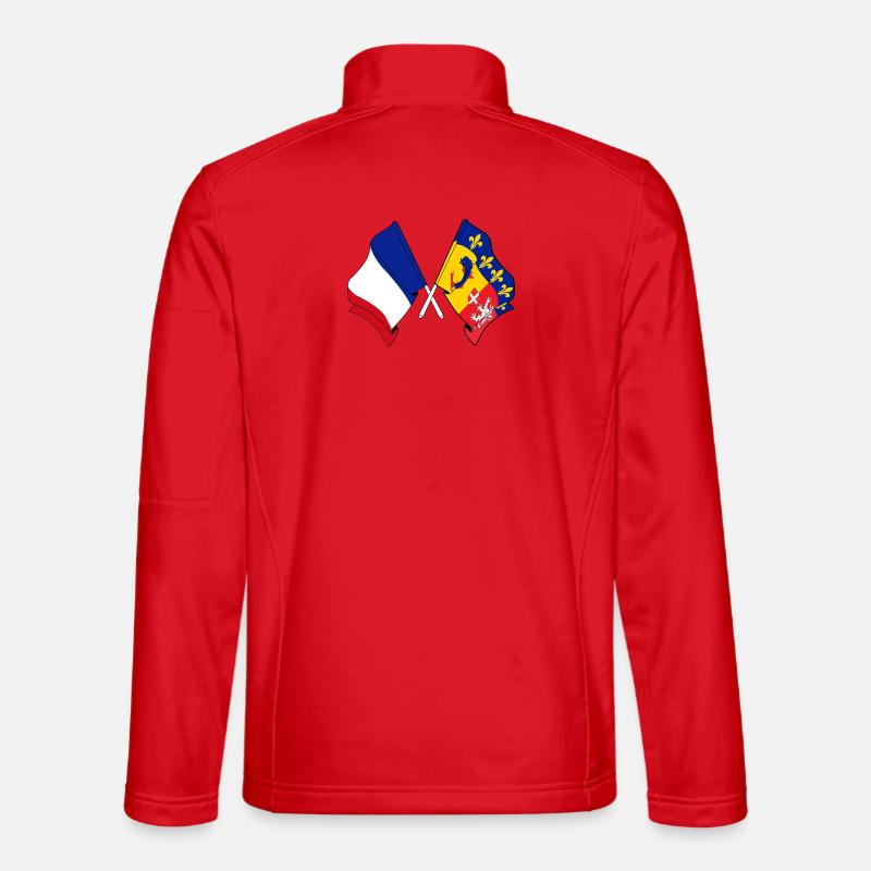 Rhône-Alpes-Herzfrequenz FR - Unisex Softshelljacke - Rot