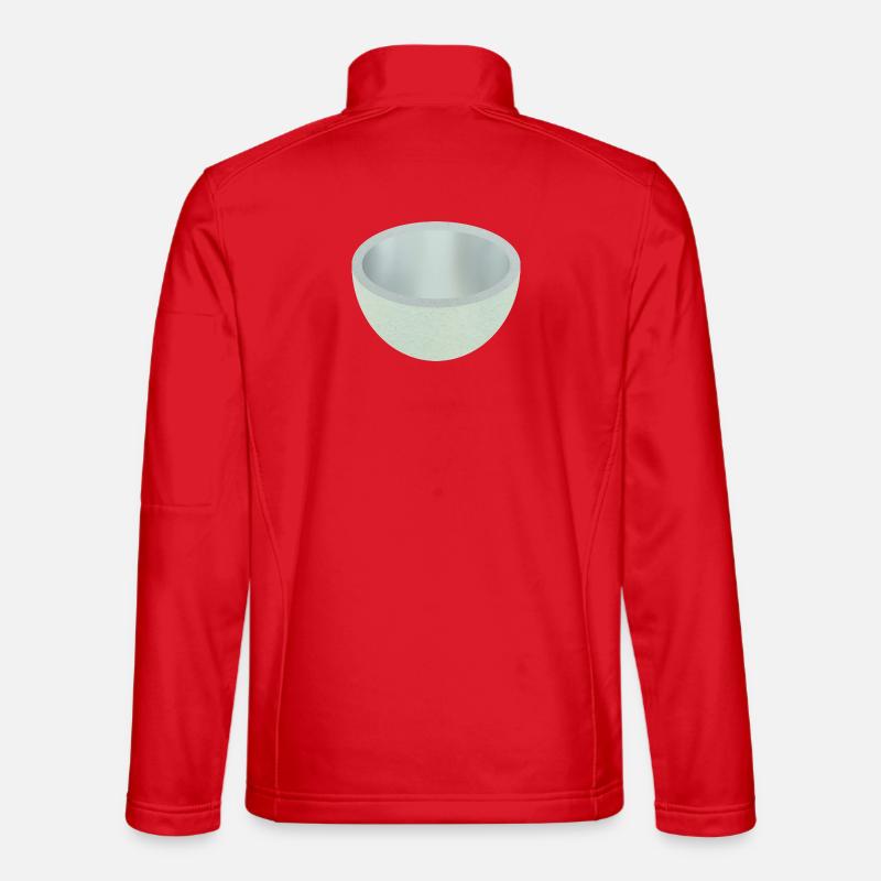 Crackled Ceramic Bowl Art - Unisex Softshell Jacket - red