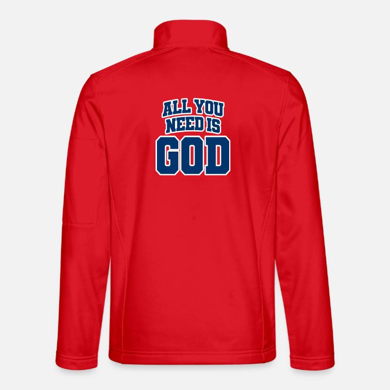 All you need is God - Unisex Softshell Jacket - red