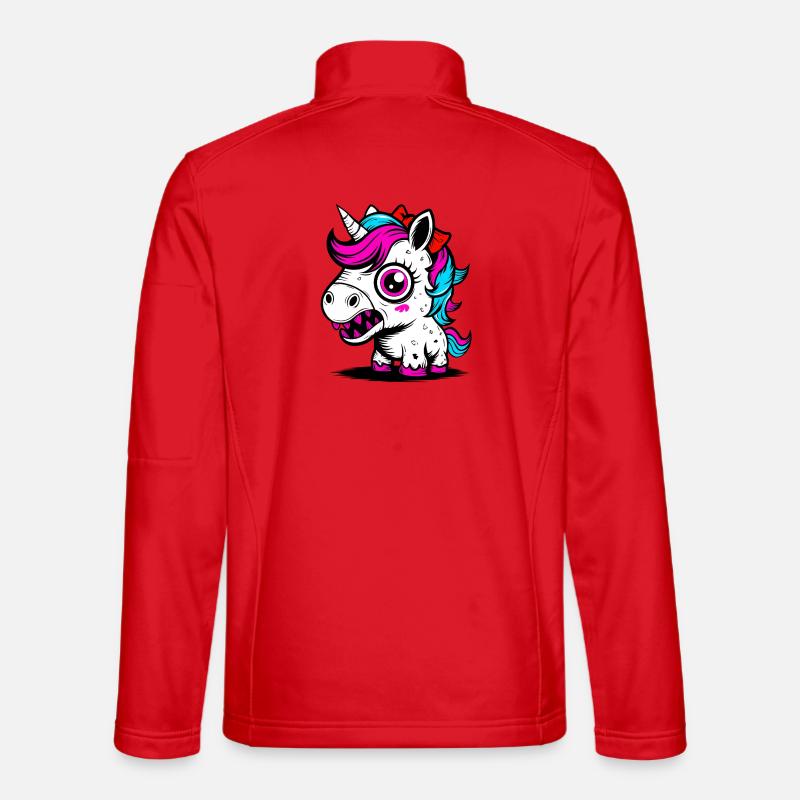 Neon Einhorn - Unisex Softshelljacke - Rot