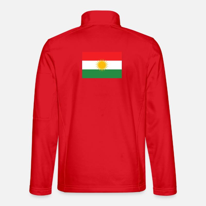 Kurdistan Flag Sol Stjerne - Unisex softshelljakke - rød