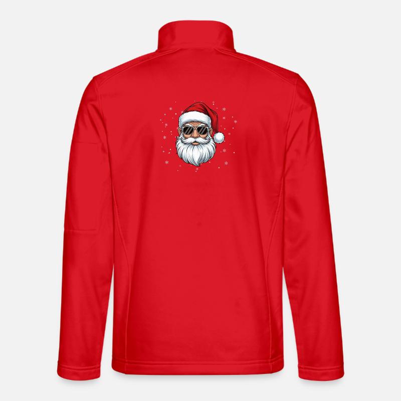 Weihnachtsmann mit Sonnenbrille - Unisex Softshelljacke - Rot