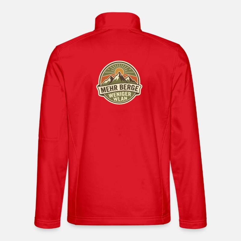 Mehr Berge weniger WLAN - Unisex Softshelljacke - Rot