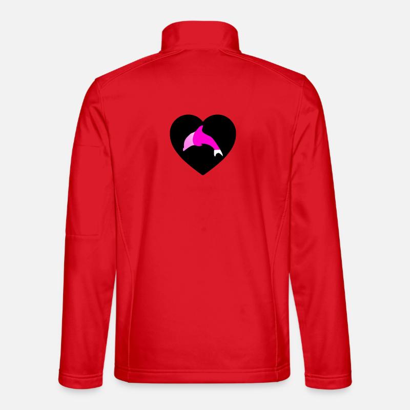 Delfin - Unisex Softshelljacke - Rot