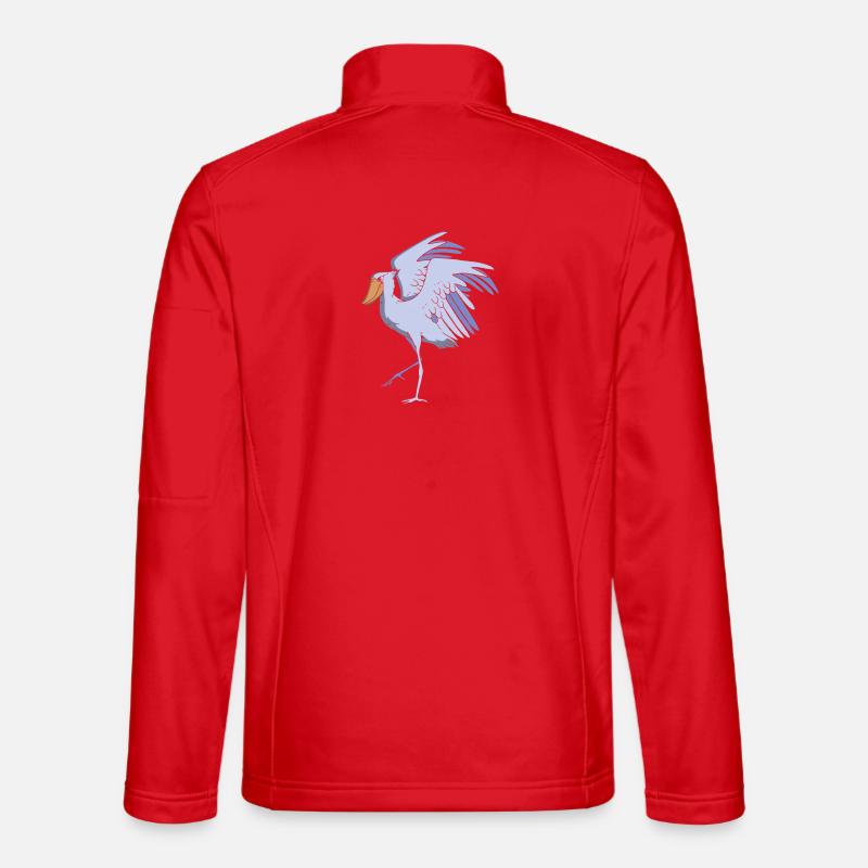 Shoebill Bird Shoebill - Unisex Softshell Jacket - red