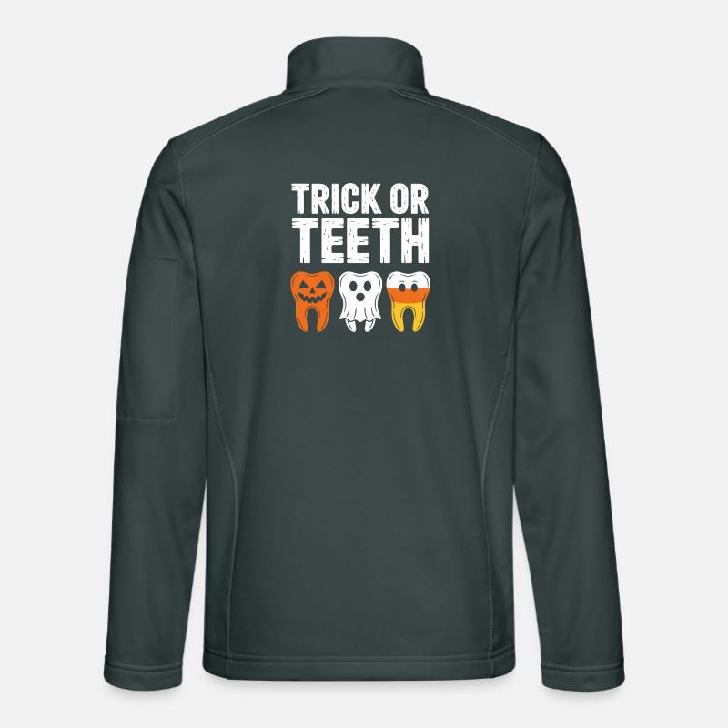 Trick oder Teeth: Halloween Teeth Trio Unisex Softshelljacke