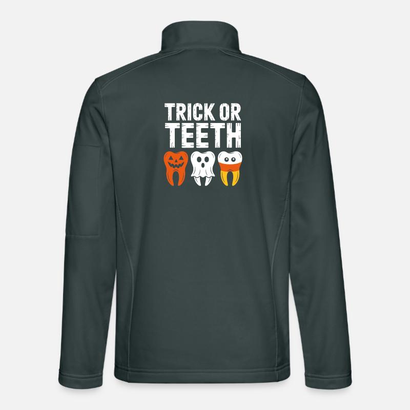 Trick or Teeth Halloween Tee Unisex Softshell Jacket