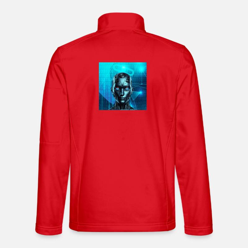 Robot Face - Unisex Softshell Jacket - red
