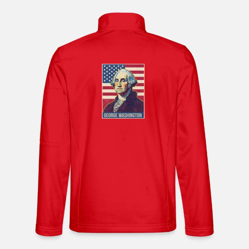 George Washington - Unisex Softshelljacke - Rot