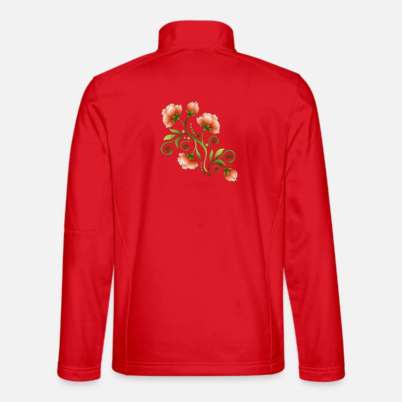 Flowers - Unisex Softshell Jacket - red