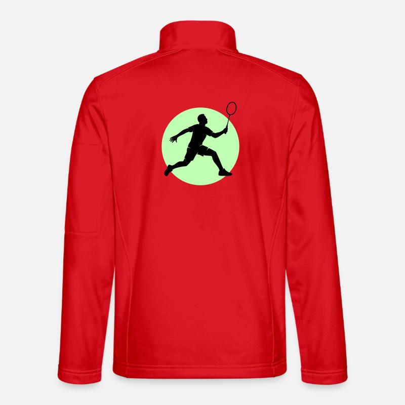 Badminton Player Forehand - Unisex Softshell Jacket - red