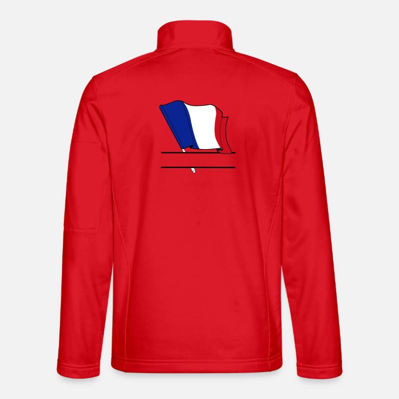 Espace de noms du drapeau français Veste en tissu softshell Unisexe