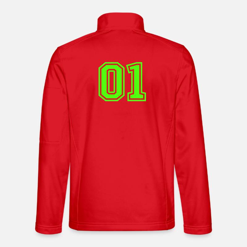 01 Number - Unisex Softshell Jacket - red