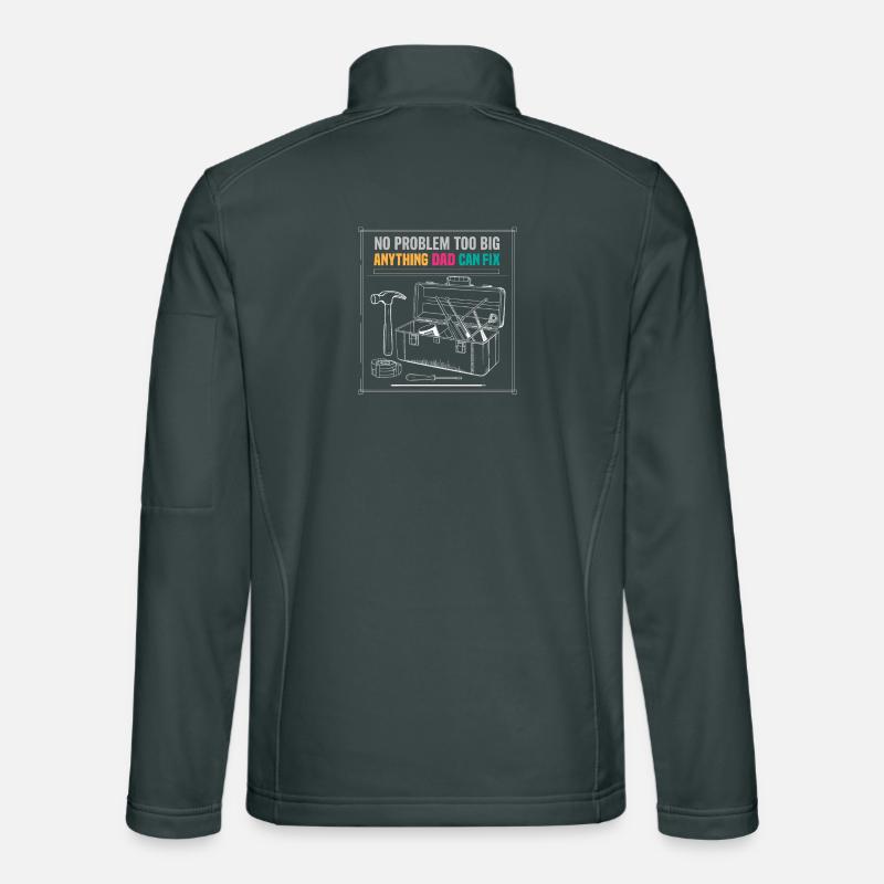 Dad Fix It Toolbox Graphic Unisex Softshell Jacket