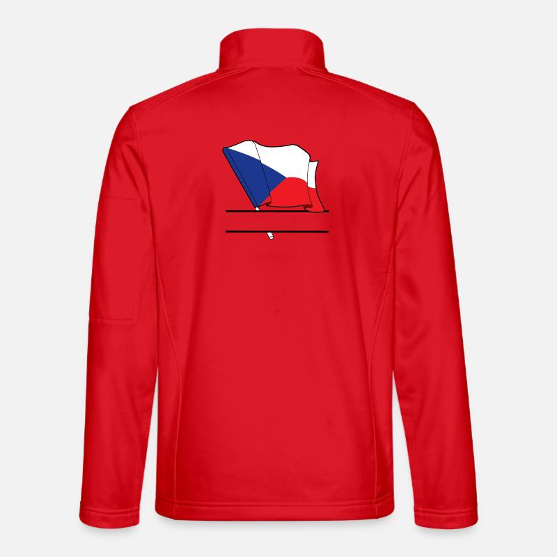 TSCHECHISCHE REPUBLIK – Personalisierte Flagge - Unisex Softshelljacke - Rot