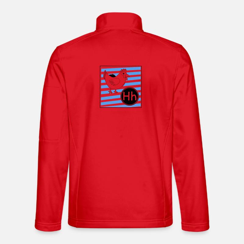 H for Chicken - Unisex Softshell Jacket - red