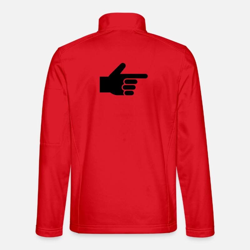 Hand, index finger, pointer - Unisex Softshell Jacket - red