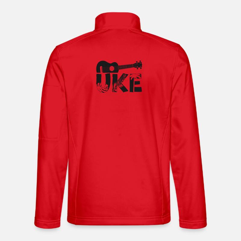 Hawaiian Ukulele Uke Uke - Unisex Softshelljacke - Rot
