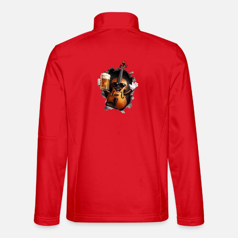 Violin Bier - Unisex Softshelljacke - Rot