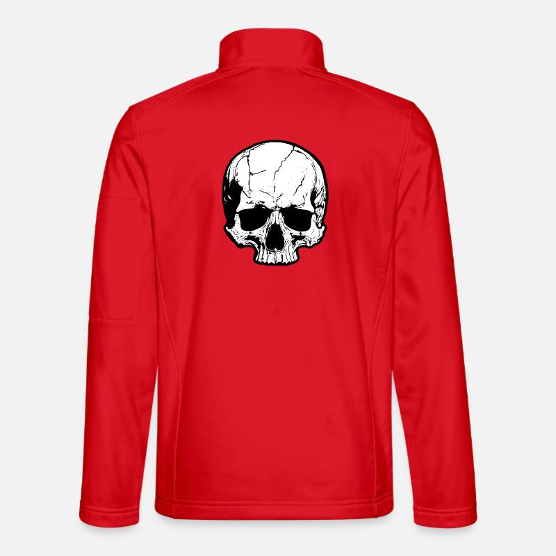 Schädelsilhouette Hochkontrast - Unisex Softshelljacke - Rot