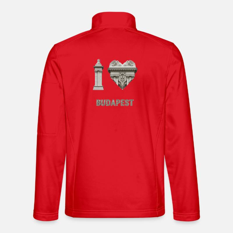 I Love Budapest – Classical Architecture - Unisex Softshell Jacket - red