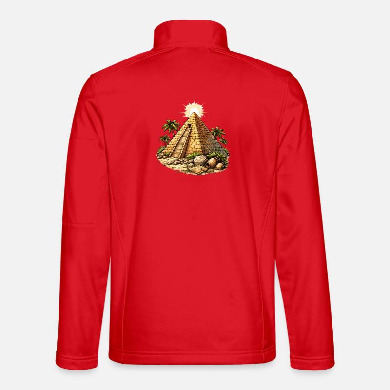 Pyramide Tempel - Unisex Softshelljacke - Rot